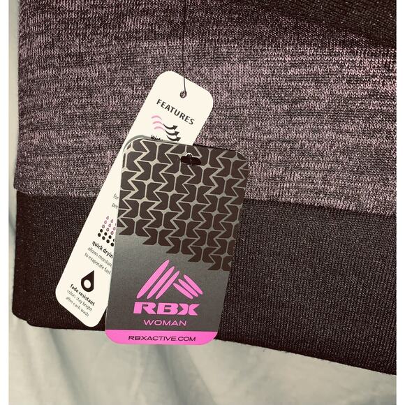 2X Reebok RBX Sweater Womens Purple Black Cowl Neck L/S Cold Shoulder NWT - Picture 3 of 14
